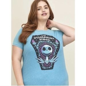 Torrid Nightmare Before‎ Christmas Disney Tiki Jack Skellington Punk T Shirt 2X